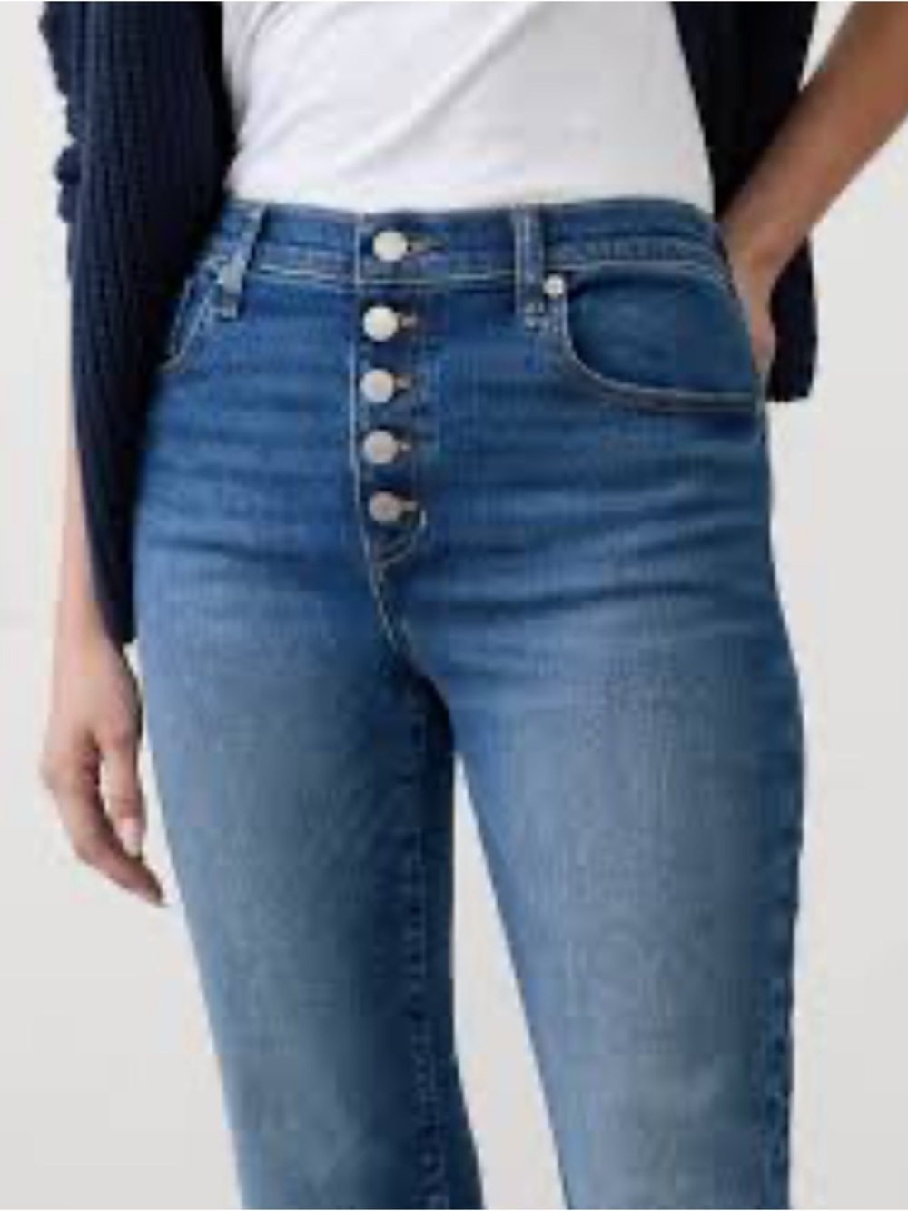 Banana Republic High-Rise Button front Jeans - size 27 petite